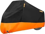 Motorcycle Cover Motorcycle Cover Waterproof Outdoor All Season Dustproof UV Protective Moto Scooter Rain Cover Bike Tent(3XL for 220-230cm)