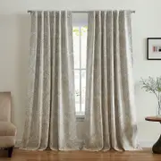 Elrene Home Fashions Giovanni Medallion Blackout Window Curtain Panel, 52 x 95