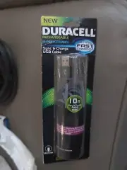 Duracell Pro Series PRO908 10ft Micro-USB Charging Cable, Braided Fabric 2.1 Amp