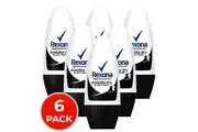 6 x Rexona Deodorant Roll-on invisible Dry Black + White 50mL
