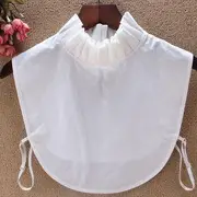 Ruffle Mock Neck Decorative Collar White - One Size