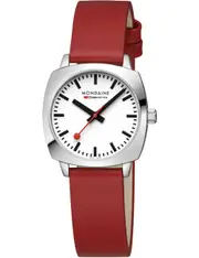 Mondaine MSL.31110.LCV White Dial Leather Womens Watch