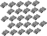 50pcs Cable Fixing Clamp Photovoltaic Cable Clamp Mic Cable Holders for Cords Cable Clamps Tape Cord Holder Clips Wiring Trailer Wire Cable Clip Reusable 301 Stainless Steel Silver