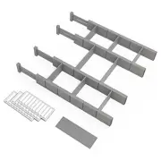 Bamboo Drawer Dividers with Inserts and Labels, Kitchen Adjustable Drawer