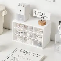 在飛比找momo購物網優惠-【KStore】桌面九格透明抽屜收納盒(收納盒 透明抽屜 文