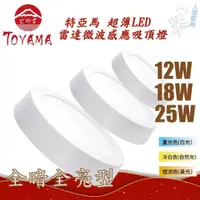 在飛比找蝦皮購物優惠-🚛〖TOYAMA特亞馬〗12W  18W 25W 超薄 LE