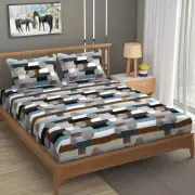 Bed-Sheet Multi Box King Size Fitted Glace Cotton Gift for Home Bed Decor