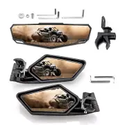 Rear Side & Center Convex Mirrors For Can Am Commander 800 Max 1000R Roll Bar