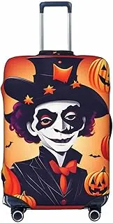 [CADREWY] happy halloween Print Travel Suitcase Cover Luggage Protector with Elastic Anti Scratch for Carry On, Black, Small