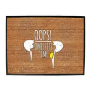 Oops Omelette Time - Funny Novelty Doormat Man Cave Floor mat
