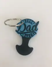 Worlds Best Dad Fathers Day Shopping Trolley Key Token Removable for Coles Etc.