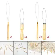 Wooden Handle Threader Easy to Use Wire Loop Turner Hook Flexible Accessories 1
