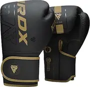 RDX Boxing Gloves, Pro Training Sparring, Maya Hide Leather, Muay Thai MMA Kickboxing, Men Women Adult, Heavy Punching Bag Focus Mitts Pads Workout, Ventilated Palm, Multi Layered, 8 10 12 14 16 Oz
