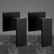 1 Set of Cefito Bathroom Wall Taps Bath Basin Tap Shower Tap Black