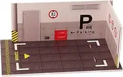 Garage Scene - PVC Parking Lot Toy | 1/32 Scale Parking Lot Model | Model carss Diecast Car Display for Collectors | Automobile Model Parking for Bookshelf Or Diorama Collections Tools