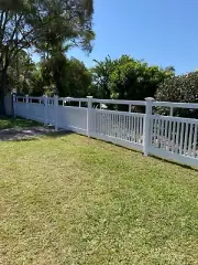 Hamptons PVC White Picket Fence Panel