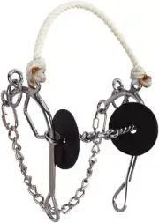Josey Million Dollar Bit for Horse - 3-Piece Twisted Wire Dog Bone Snaffle Mouth