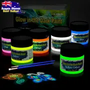 Glow in the Dark Paint, 6 Colors, 3D Fabric Paint, 30ml, Neon Acrylic