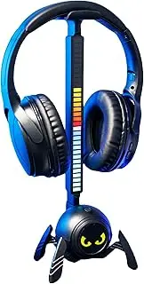 RGB Pickup Rhythm LED Light Headphone Stand, with 1.5m Type C Cable, PC Gaming Headset Mount Holder Hanger Hook for Gamers Desktop Gaming Accessories