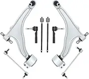 ALCYBD 8Pcs Front Lower Control Arm Sway Bar Tie Rod End Link Compatible for CADILLAC SRX 2010 2011 2012 2013 2014 2015 2016 20984481 Automotive Replacement Control Arm Bushing Kit Control Arms