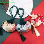 AUGUSTINE STYLE POUCH 畢業吊墜古董抽繩口袋嬰兒 LANUGO 發袋小錢包祝福袋花卉圖案兒童隨身香包