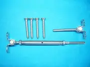 T316 Stainless Steel Tensioner Set Cable Railing w/Deck Toggle - 1/8" + Screws