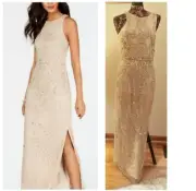 Adrianna Papell beaded gown. Sz 10. Org $399