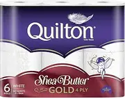 Quilton 4-Ply Gold Shea Butter Toilet Tissue 6 Pack