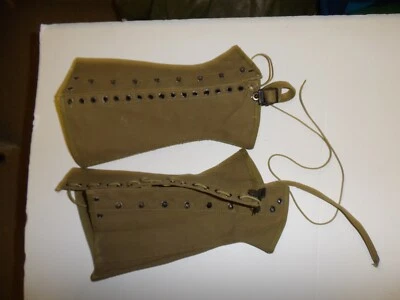 e4371 WW 2 US Army Leggings Size 3 Canvas Left and Right Pair R26D