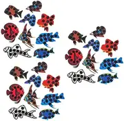 Kisangel 3sets Water Thermometer Sticker Aquarium Supply Thermometer Decal for Fish Tank 9pcs*3