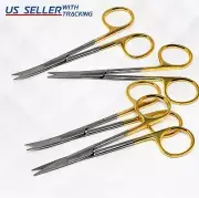 4 Pcs Scissor Set IRIS Gold Dental Surgical Instruments Stainless CE