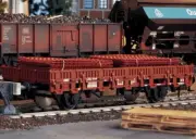 Marklin Gauge 1 G Scale Low Side Flat Freight Car W/ Steel Mats Load NOS 58236