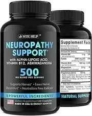 Neuropathy Support Natural Nerve Discomfort Relief - Made in USA - Nerve Antioxidant for Trigeminal Neuralgia, Diabetic & Peripheral Neuropathy - Hands, Neck, Feet & Toes Treatment Formula - 60 caps