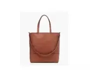 NWT-ONE SIZE- J.Crew Leather Tote - Roasted Chestnut