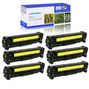 6PK - Yellow CE322A 128A Toner for HP Color Laserjet Pro CP1525NW CM1415FNW MFP