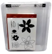 Stampin Up Bud Basics 6 Piece Rubber Stamp Kit Unmounted 2006 Two Step Stamps