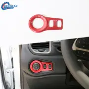 Head Light Lamp Switch Cover Decor Trim for Jeep Cherokee 14+/Renegade 16+ Red (for: Jeep)