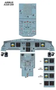 Airbus A320 - 200 Cockpit Poster 24in x 36in