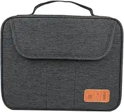 Electronics Storage Pouch Double Organizer Bag for Cables Travel Accessories Lightweight Portable with Handle for Digital Accessories
