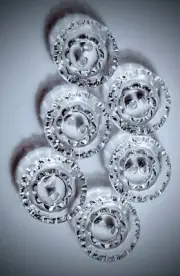 1/2" 2-Hole 'Crystal' Clear Craft And Clothing Buttons