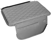 Car Armrests Universal Car Center Console Protector Cover Pad Armrest Cushion with Pocket Arm Rest Mat Elbow Support Storage Box Console Armrest(Gray)