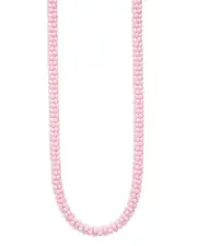 Lagos 18K Yellow Gold & Sterling Silver Pink Caviar Ceramic Bead Collar Necklace, 16