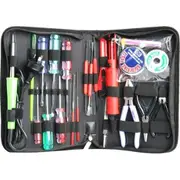 25 Piec Handy Zip Case Electronic Tool Wallet Repair Kit Screwdrivers Cutters