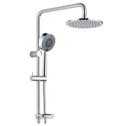 Michelle Multifunction Twin Shower with Soap Basket, Chrome