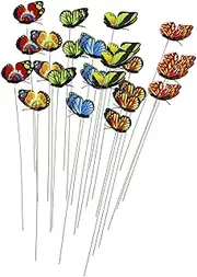 24 Pieces Artificial Butterflies Garden Stakes Plant Pot Decor Gardening Yard Planter Outside Outdoor Farm Porch Decoration