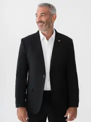 Mens Regular Fit Suit Jacket Black