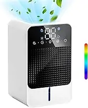 Dehumidifier for Home, 323 Sq.Ft Portable Dehumidifier for Bedroom, Low Temperature Defrost Function, 2 Mode Auto Shut Off, 2-12H Timer, Touch Control, 1.5L Water Tank Capacity, 7 LED Lights