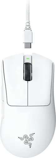 Razer DeathAdder V3 Pro - Ultra-Lightweight Wireless Ergonomic Gaming Mouse - White