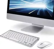 and Mouse Compatible with iMac MacBook Air/Pro (Wireless 2.4G Wireless Keyboard