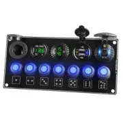 12V-24V USB PD Car Charge 7 Gang Switch Panel Waterproof Rocker For Marine Boat (for: Peugeot)
